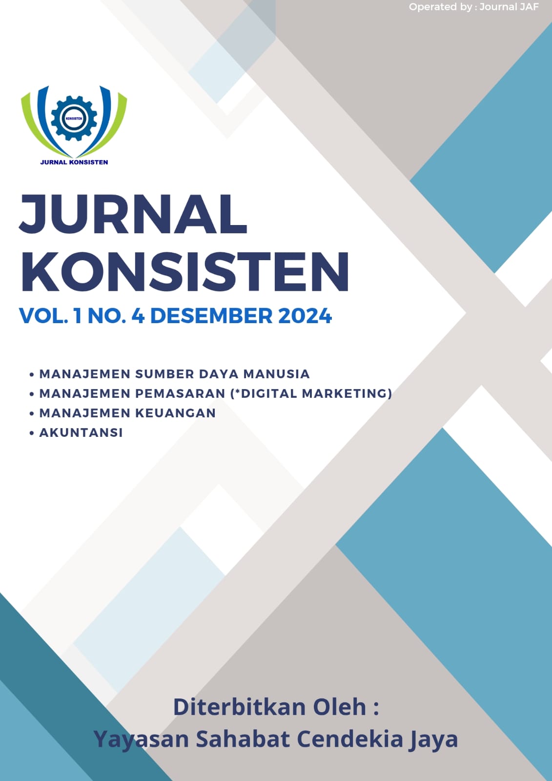 					Lihat Vol 1 No 4 (2024): JURNAL KONSISTEN VOL. 1 NO.4 2024
				